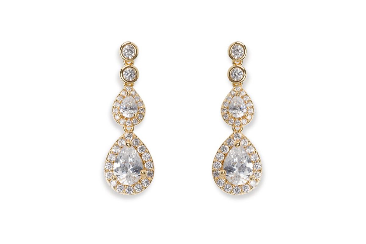 Cameo Brides Sorbonne Gold Earrings - 002